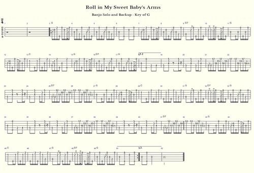Roll in my Sweet Baby's Arms- Banjo Backup