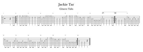 Jackie Tar - Gitarre Tabs