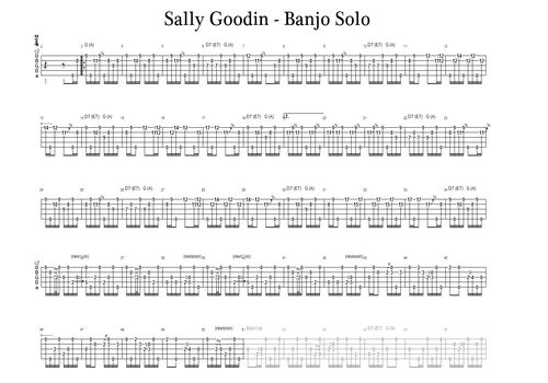 Sally Goodin Banjo Solo Tabs